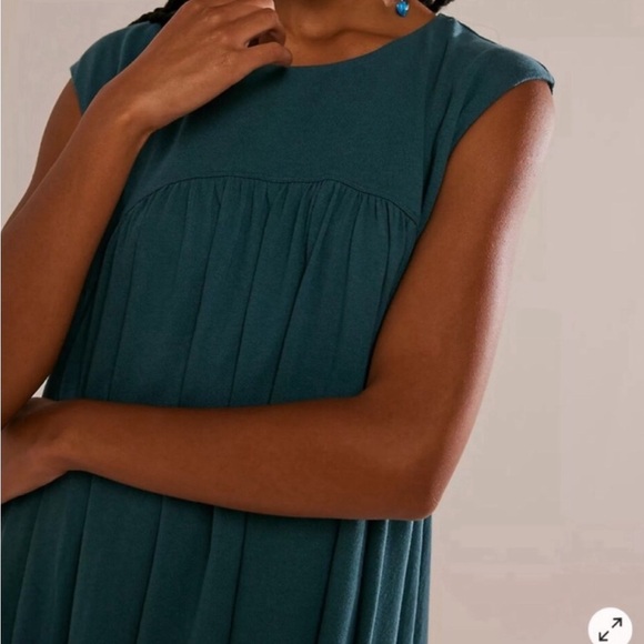 Free People Madelyn Midi Oversized Dress W/Pockets in Mediterranean Sz S NWOT - Picture 2 of 9